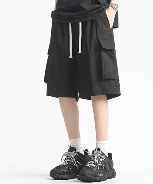 KELVIN(ケルヴァン)の「Loose Cargo Shorts ルーズカーゴショーツ(その他パンツ・メンズ・ブラック・MEDIUM/LARGE)」の3枚目の写真