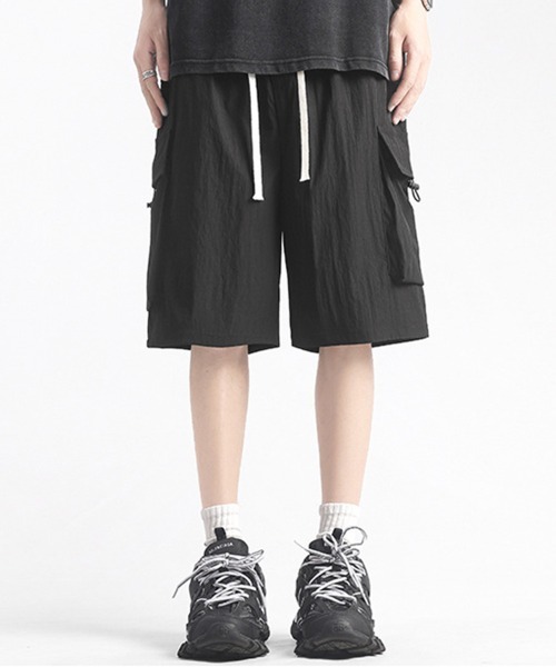 KELVIN(ケルヴァン)の「Loose Cargo Shorts ルーズカーゴショーツ(その他パンツ・メンズ・ブラック・MEDIUM/LARGE)」の4枚目の写真