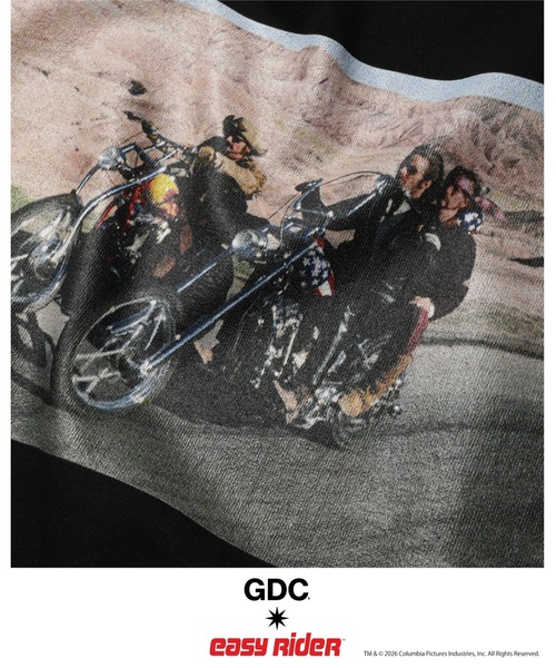 GDC（ジーディーシー）の「【Easy Rider×GDC】Jorney Tee（Tシャツ/カットソー・メンズ・ホワイト/ブラック・SMALL/MEDIUM/LARGE/X-LARGE）」の5枚目の写真
