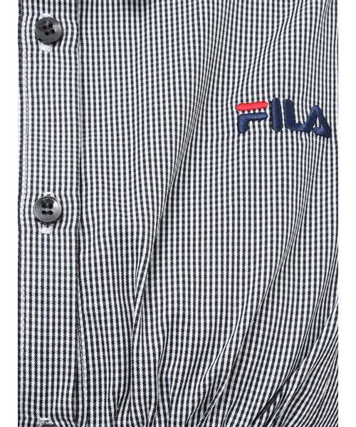 RESEXXY(リゼクシー)の「【FILA】サイドラインシャツワンピース(シャツワンピース・レディース・ブラック/ブルー・FREE)」の8枚目の写真