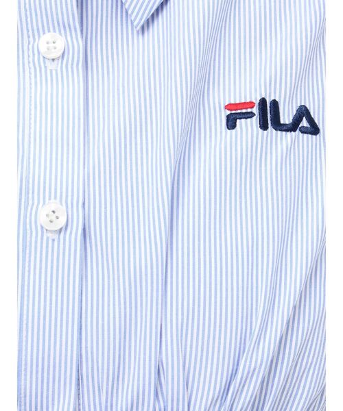 RESEXXY(リゼクシー)の「【FILA】サイドラインシャツワンピース(シャツワンピース・レディース・ブラック/ブルー・FREE)」の7枚目の写真