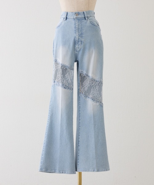 one after another NICE CLAUP（ワンアフターアナザーナイスクラップ）の「【Lace Collection】レースコレデニム（デニムパンツ・レディース・グレー/ブルー・SMALL/MEDIUM）」の20枚目の写真