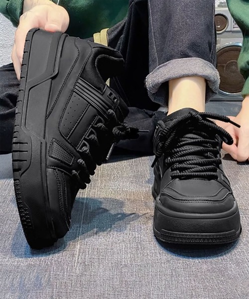 WESTBOY(ウエストボーイ)の「Y2K ユニセックス 4cm ボリュームハイソール ローカット スニーカー WO26S14SH10(スニーカー・メンズ・ブラック/ホワイト・44/43/42/41)」の13枚目の写真