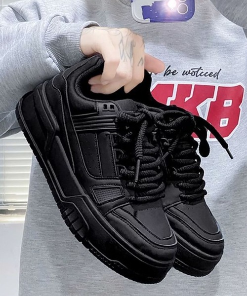 WESTBOY(ウエストボーイ)の「Y2K ユニセックス 4cm ボリュームハイソール ローカット スニーカー WO26S14SH10(スニーカー・メンズ・ブラック/ホワイト・44/43/42/41)」の14枚目の写真