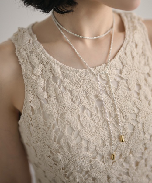 LAULEN(ローレン)の「flower crochet back slit long dress /フラワークロシェバックスリットロングドレス(ワンピース・レディース・アイボリー・M/S)」の15枚目の写真