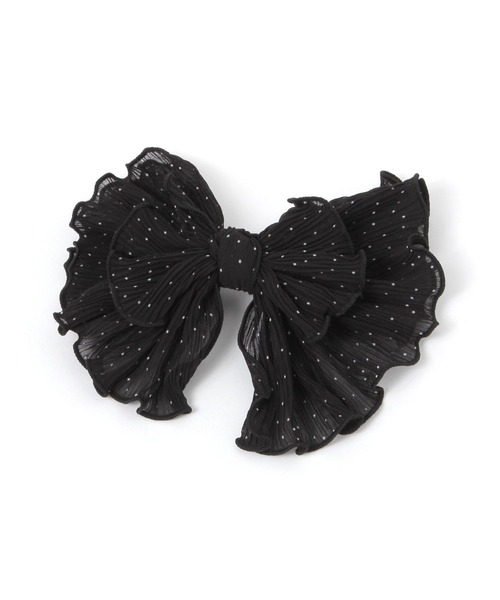 Heather(ヘザー)の「ドットリボンバレッタ 856473(バレッタ/ヘアクリップ・レディース・アイボリー/ブラック・ONE SIZE)」の5枚目の写真