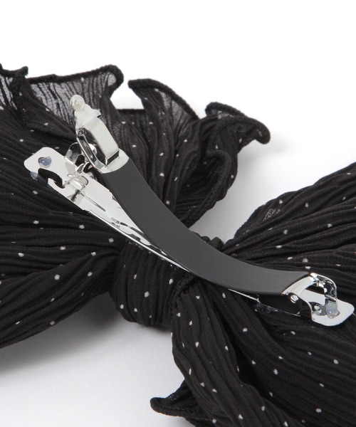 Heather(ヘザー)の「ドットリボンバレッタ 856473(バレッタ/ヘアクリップ・レディース・アイボリー/ブラック・ONE SIZE)」の7枚目の写真