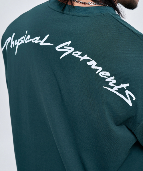 PHYSICAL GARMENTS（フィジカルガーメンツ）の「P2623 バックレタリングアドショルダーフィット半袖 [3COLOR]（Tシャツ/カットソー・メンズ・ダークグリーン/ホワイト/ブラック・LARGE/MEDIUM/XX-LARGE/X-LARGE）」の8枚目の写真