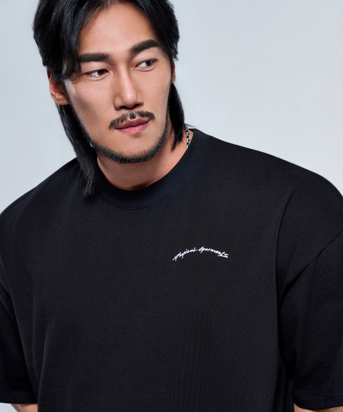 PHYSICAL GARMENTS（フィジカルガーメンツ）の「P2623 バックレタリングアドショルダーフィット半袖 [3COLOR]（Tシャツ/カットソー・メンズ・ダークグリーン/ホワイト/ブラック・LARGE/MEDIUM/XX-LARGE/X-LARGE）」の22枚目の写真
