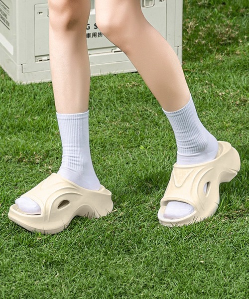 Miniministore(ミニミニストア)の「厚底サンダル 美脚スリッパ 軽量 韓国風(サンダル・レディース・ベージュ/オフホワイト/ブラック・M/S/L)」の21枚目の写真