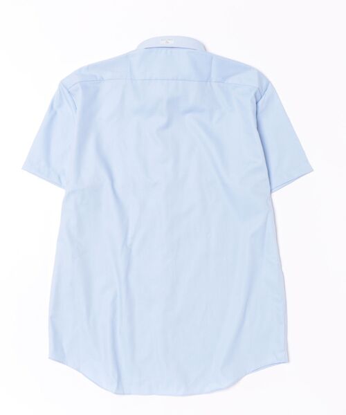 TOKYO SHIRTS（トウキョウシャツ）の「【超形態安定】【接触冷感】 形態安定ノンアイロン ボタンダウン 半袖ビジネスワイシャツ （大きいサイズ）（ビジネスシャツ・メンズ・ブルー・首回り45cm/首回り47cm）」の7枚目の写真