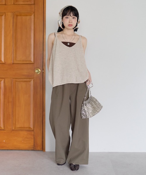 HEART MARKET（ハートマーケット）の「【接触冷感】C/Nカノコワイドベイカーパンツ（その他パンツ・レディース・ブラック/チャコール/カーキ/ベージュ・LARGE/TALL/MEDIUM/LARGE/MEDIUM/TALL）」の20枚目の写真