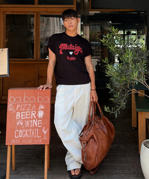 KNITTED(ニッティド)の「Mataiga クロップTシャツ ブラック(Tシャツ/カットソー・メンズ・その他・MEDIUM/LARGE/X-LARGE)」の4枚目の写真