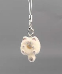 urge select】浮き輪 ネコ フロッキー加工 ストラップ（キーホルダー
