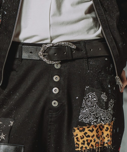 NO ID.（ノーアイディ）の「【NO ID.】Molten Buckle Leather Belt / モルテン バックル レザー ベルト（ベルト・メンズ・ブラック・ONE SIZE）」の18枚目の写真