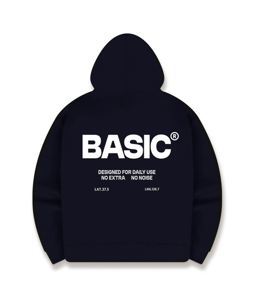 BASIC LABEL（ベーシックラベル）の「No Extra Oversized Hoodie 5 Color [BLBI_1002]（パーカー・レディース・ホワイト/アイボリー/グレー/ネイビー/ブラック・SMALL/MEDIUM/LARGE/X-LARGE）」の5枚目の写真