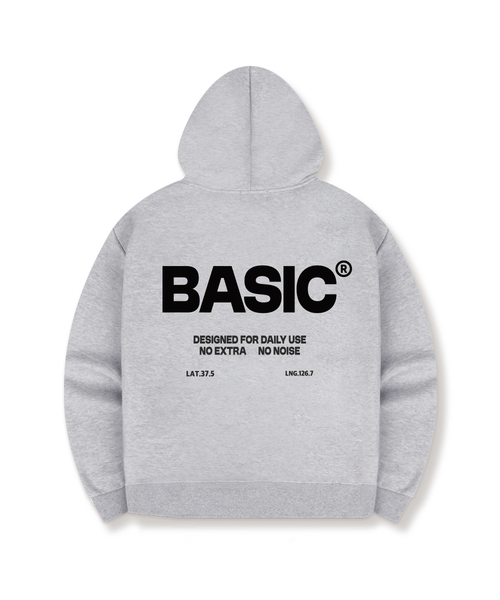 BASIC LABEL（ベーシックラベル）の「No Extra Oversized Hoodie 5 Color [BLBI_1002]（パーカー・レディース・ホワイト/アイボリー/グレー/ネイビー/ブラック・SMALL/MEDIUM/LARGE/X-LARGE）」の4枚目の写真