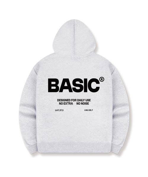 BASIC LABEL（ベーシックラベル）の「No Extra Oversized Hoodie 5 Color [BLBI_1002]（パーカー・レディース・ホワイト/アイボリー/グレー/ネイビー/ブラック・SMALL/MEDIUM/LARGE/X-LARGE）」の2枚目の写真