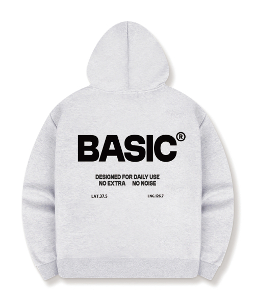 BASIC LABEL（ベーシックラベル）の「No Extra Oversized Hoodie 5 Color [BLBI_1002]（パーカー・レディース・ホワイト/アイボリー/グレー/ネイビー/ブラック・SMALL/MEDIUM/LARGE/X-LARGE）」の7枚目の写真