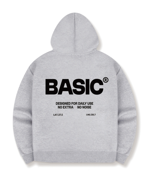BASIC LABEL（ベーシックラベル）の「No Extra Oversized Hoodie 5 Color [BLBI_1002]（パーカー・レディース・ホワイト/アイボリー/グレー/ネイビー/ブラック・SMALL/MEDIUM/LARGE/X-LARGE）」の8枚目の写真