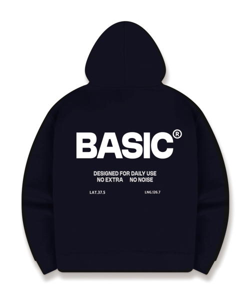 BASIC LABEL（ベーシックラベル）の「No Extra Oversized Hoodie 5 Color [BLBI_1002]（パーカー・レディース・ホワイト/アイボリー/グレー/ネイビー/ブラック・SMALL/MEDIUM/LARGE/X-LARGE）」の9枚目の写真