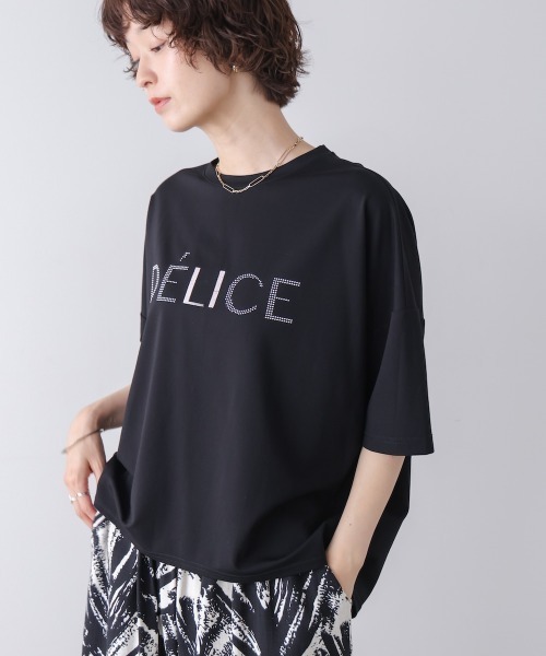 Bou Jeloud(ブージュルード)の「HOTFIX厚盛り刺しゅうロゴT(Tシャツ/カットソー・レディース・ブラウン/ブラック/オフホワイト・FREE)」の10枚目の写真