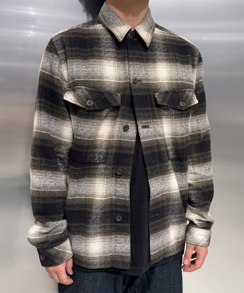 G-STAR(ジースター)の「Core Lightweight Overshirt/ライトウェイトフランネルオーバーシャツジャケット(シャツ/ブラウス・メンズ・ブラック系その他/ブラウン系その他・LARGE/X-SMALL/MEDIUM/SMALL)」の1枚目の写真