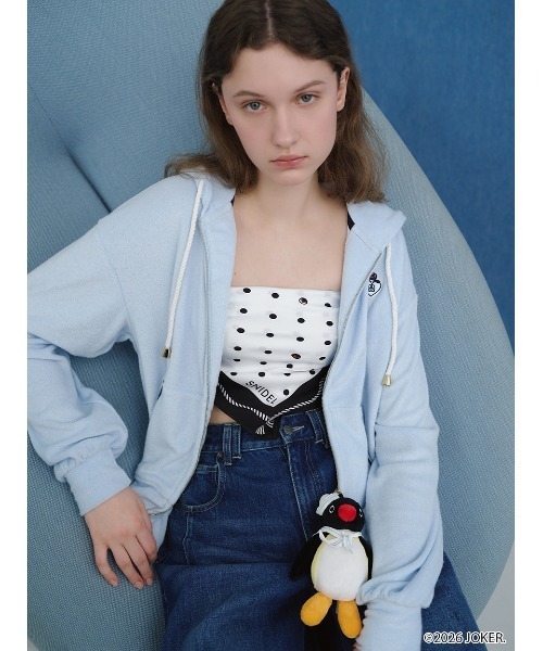 SNIDEL(スナイデル)の「【PINGU(TM)】パイルパーカー(パーカー・レディース・サックスブルー/ネイビー/その他・F)」の2枚目の写真
