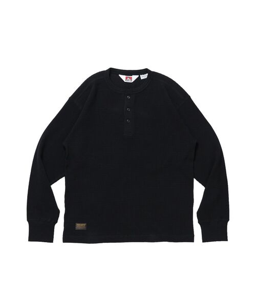 BEN DAVIS(ベンデイビス)の「【BEN DAVIS】WAFFLE L/S HENLEY / ワッフル ヘンリーネック ロンT ユニセックス 長袖 サーマル(Tシャツ/カットソー・メンズ・グレー/ブラウン/オフホワイト/ホワイト/ブラック・MEDIUM/X-LARGE/LARGE)」の10枚目の写真