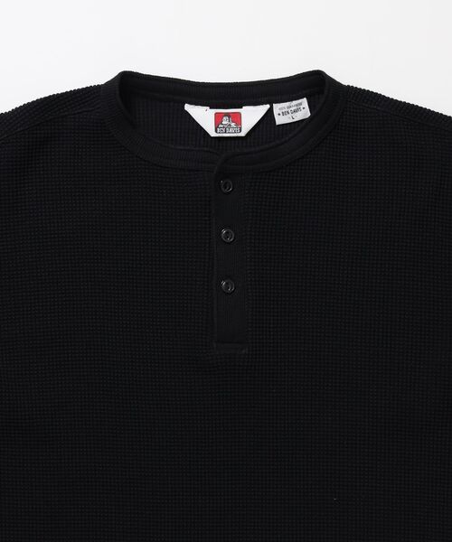 BEN DAVIS(ベンデイビス)の「【BEN DAVIS】WAFFLE L/S HENLEY / ワッフル ヘンリーネック ロンT ユニセックス 長袖 サーマル(Tシャツ/カットソー・メンズ・グレー/ブラウン/オフホワイト/ホワイト/ブラック・MEDIUM/X-LARGE/LARGE)」の12枚目の写真