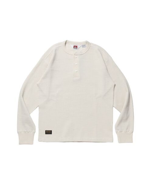 BEN DAVIS(ベンデイビス)の「【BEN DAVIS】WAFFLE L/S HENLEY / ワッフル ヘンリーネック ロンT ユニセックス 長袖 サーマル(Tシャツ/カットソー・メンズ・グレー/ブラウン/オフホワイト/ホワイト/ブラック・MEDIUM/X-LARGE/LARGE)」の18枚目の写真