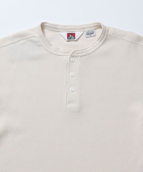 BEN DAVIS(ベンデイビス)の「【BEN DAVIS】WAFFLE L/S HENLEY / ワッフル ヘンリーネック ロンT ユニセックス 長袖 サーマル(Tシャツ/カットソー・メンズ・グレー/ブラウン/オフホワイト/ホワイト/ブラック・MEDIUM/X-LARGE/LARGE)」の20枚目の写真
