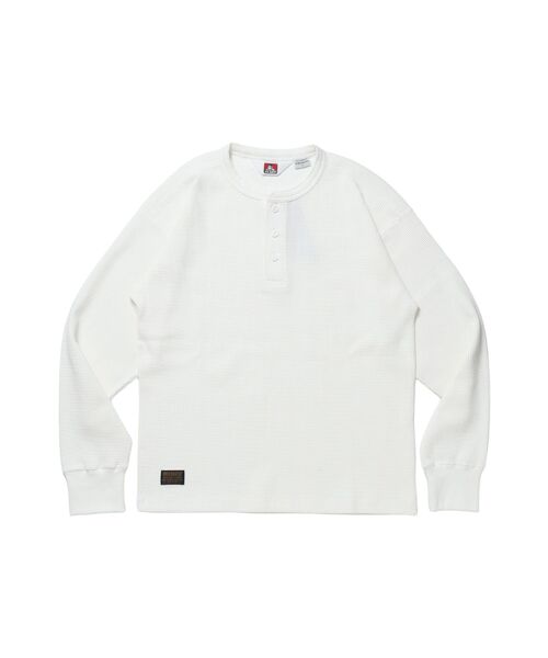 BEN DAVIS(ベンデイビス)の「【BEN DAVIS】WAFFLE L/S HENLEY / ワッフル ヘンリーネック ロンT ユニセックス 長袖 サーマル(Tシャツ/カットソー・メンズ・グレー/ブラウン/オフホワイト/ホワイト/ブラック・MEDIUM/X-LARGE/LARGE)」の22枚目の写真