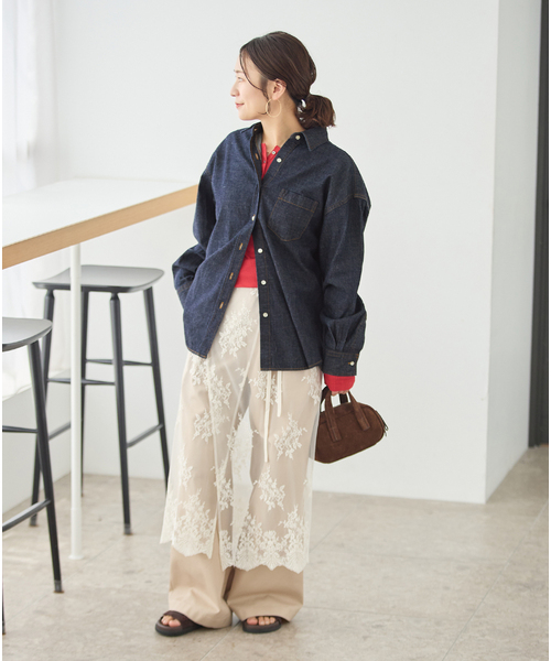 JOURNAL STANDARD(ジャーナルスタンダード)の「コーンデニムライトオンス シャツ(シャツ/ブラウス・レディース・ブルー系その他/ネイビー・FREE)」の16枚目の写真