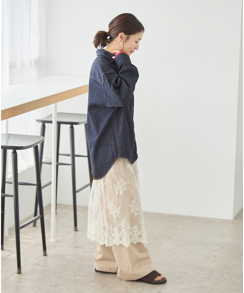 JOURNAL STANDARD(ジャーナルスタンダード)の「コーンデニムライトオンス シャツ(シャツ/ブラウス・レディース・ブルー系その他/ネイビー・FREE)」の13枚目の写真