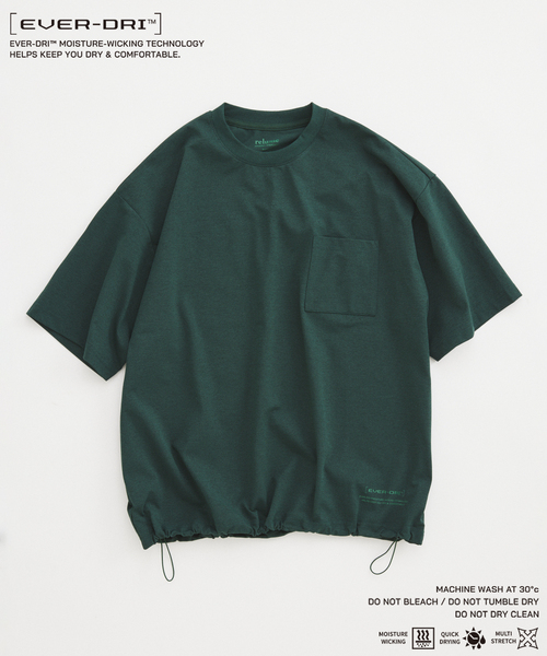 JOURNAL STANDARD relume（ジャーナルスタンダード　レリューム）の「＜吸水速乾＞Ever-Dri(TM) ドライタッチ スピンドル Tシャツ（Tシャツ/カットソー・メンズ・チャコールグレー/ホワイト/ライトグリーン/ブラック・LARGE/MEDIUM/SMALL）」の4枚目の写真