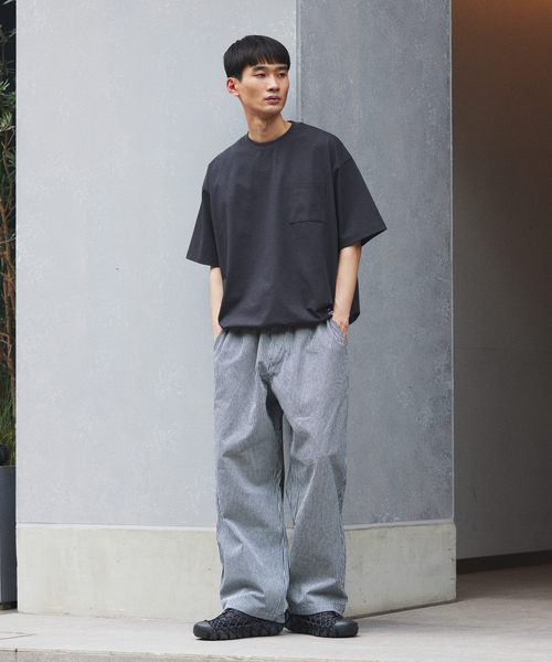 JOURNAL STANDARD relume（ジャーナルスタンダード　レリューム）の「＜吸水速乾＞Ever-Dri(TM) ドライタッチ スピンドル Tシャツ（Tシャツ/カットソー・メンズ・チャコールグレー/ホワイト/ライトグリーン/ブラック・LARGE/MEDIUM/SMALL）」の6枚目の写真