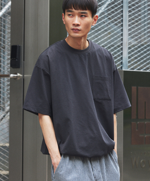 JOURNAL STANDARD relume(ジャーナルスタンダード レリューム)の「<吸水速乾>Ever-Dri(TM) ドライタッチ スピンドル Tシャツ(Tシャツ/カットソー・メンズ・チャコールグレー/ホワイト/ライトグリーン/ブラック・LARGE/MEDIUM/SMALL)」の3枚目の写真