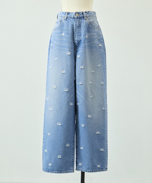 INSCRIRE(アンスクリア)の「INSCRIRE Dot Hole Denim Pants(デニムパンツ・レディース・ブラック/ブルー・30/31/28/29)」の22枚目の写真