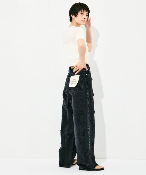INSCRIRE(アンスクリア)の「INSCRIRE Dot Hole Denim Pants(デニムパンツ・レディース・ブラック/ブルー・30/31/28/29)」の13枚目の写真