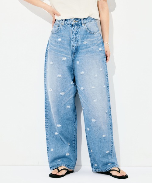 INSCRIRE(アンスクリア)の「INSCRIRE Dot Hole Denim Pants(デニムパンツ・レディース・ブラック/ブルー・30/31/28/29)」の11枚目の写真