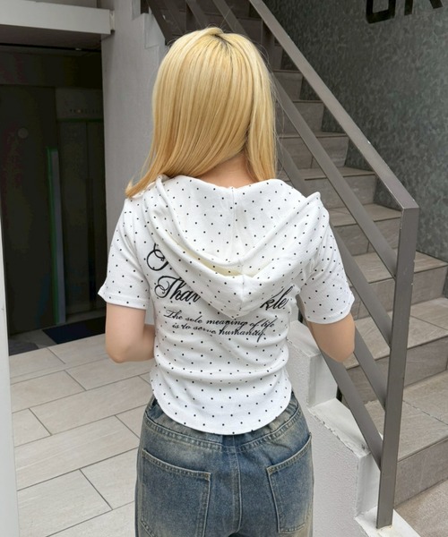 continuer de NICE CLAUP(コンティニューデナイスクラップ)の「キラロゴスキッパーPK(Tシャツ/カットソー・レディース・ブラック/その他12/ドット・FREE)」の8枚目の写真