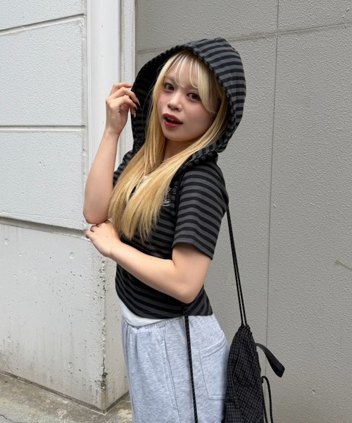 continuer de NICE CLAUP(コンティニューデナイスクラップ)の「キラロゴスキッパーPK(Tシャツ/カットソー・レディース・ブラック/その他12/ドット・FREE)」の15枚目の写真