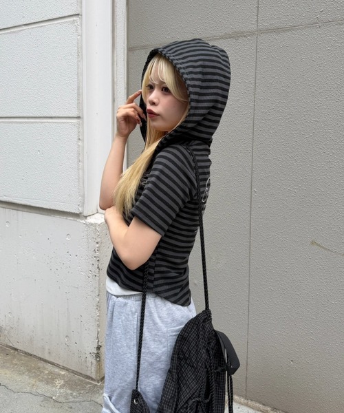 continuer de NICE CLAUP(コンティニューデナイスクラップ)の「キラロゴスキッパーPK(Tシャツ/カットソー・レディース・ブラック/その他12/ドット・FREE)」の19枚目の写真