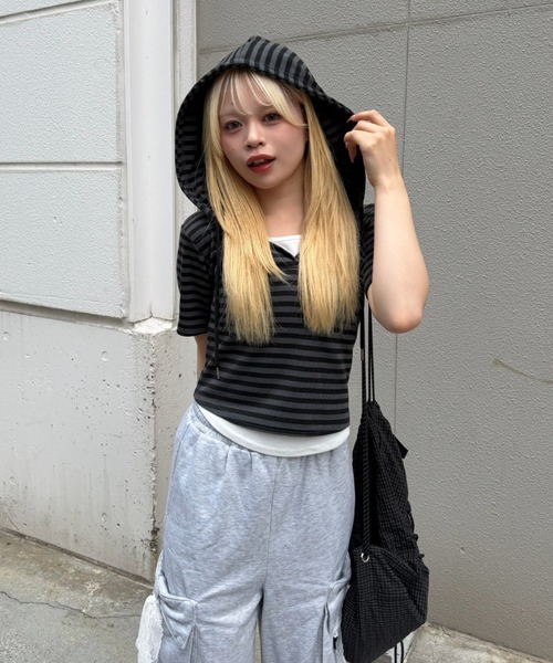 continuer de NICE CLAUP(コンティニューデナイスクラップ)の「キラロゴスキッパーPK(Tシャツ/カットソー・レディース・ブラック/その他12/ドット・FREE)」の16枚目の写真