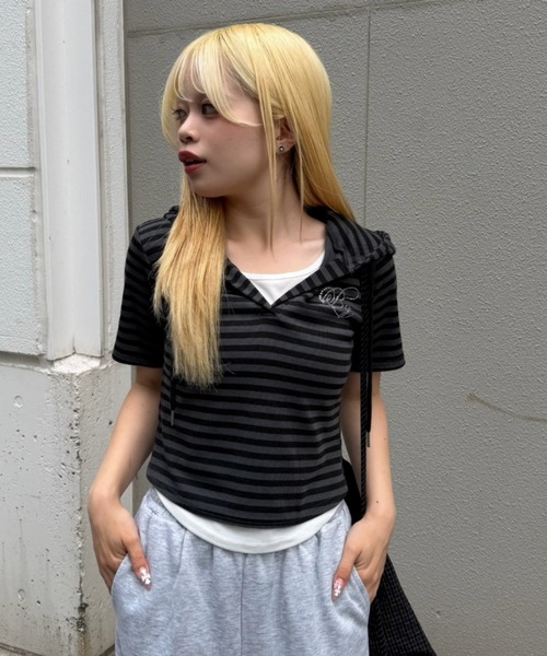 continuer de NICE CLAUP(コンティニューデナイスクラップ)の「キラロゴスキッパーPK(Tシャツ/カットソー・レディース・ブラック/その他12/ドット・FREE)」の20枚目の写真