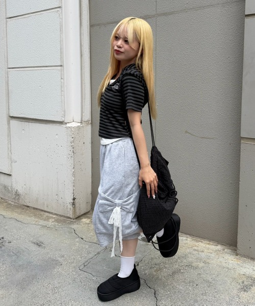 continuer de NICE CLAUP(コンティニューデナイスクラップ)の「キラロゴスキッパーPK(Tシャツ/カットソー・レディース・ブラック/その他12/ドット・FREE)」の17枚目の写真