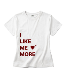 LIKE ME スリムフィット 半袖Tシャツ アイボリー