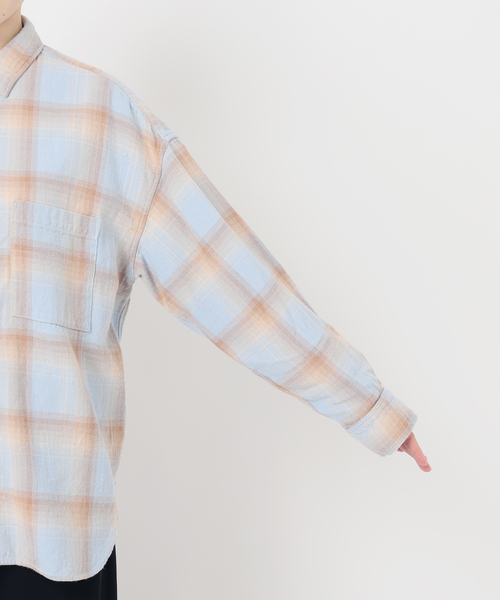 Deuxieme Classe(ドゥーズィエムクラス)の「*Vintage Check シャツ 4(シャツ/ブラウス・レディース・サックスブルー・FREE)」の6枚目の写真