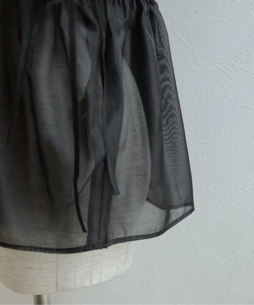CLEIO(クレイオ)の「【CLEIO】ギャザーシアーブラウス GATHERED SHEER BLOUSE(シャツ/ブラウス・レディース・アイボリー/ブラウン/ブラック・FREE)」の15枚目の写真